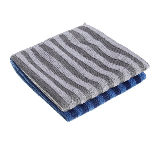 Набор салфеток из микрофибры VETTA для жестких загрязнений, 2 шт, 30x30 см, 300 г/м2 448-015 1