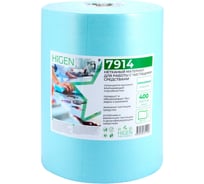 Универсальные безворсовые салфетки в рулоне Higen S90 бирюзовые, 60 gsm, 30x38 см, 55/45, 400 лст/рул 7914
