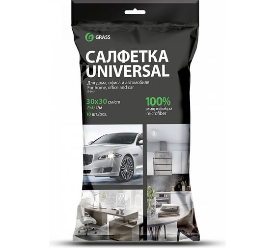 Салфетка Grass микрофибра 250 г/м 3030, 10 шт IT-0457 1
