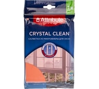 Салфетка Attribute Crystal Clean из микрофибры, для окон ACR121