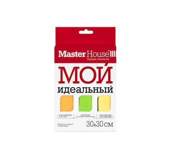 Набор салфеток из микрофибры Master House MH3 3 шт., 30x30 см 60017