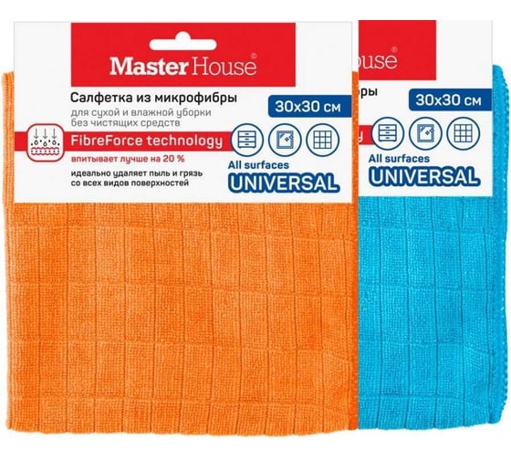 Салфетка из микрофибры Master House Бельгийская вафля M03 30x30см 60158