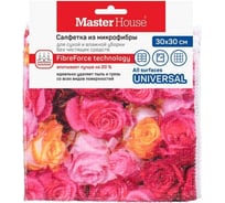 Салфетка из микрофибры Master House Голландские цветы M04F 30x30см 60160
