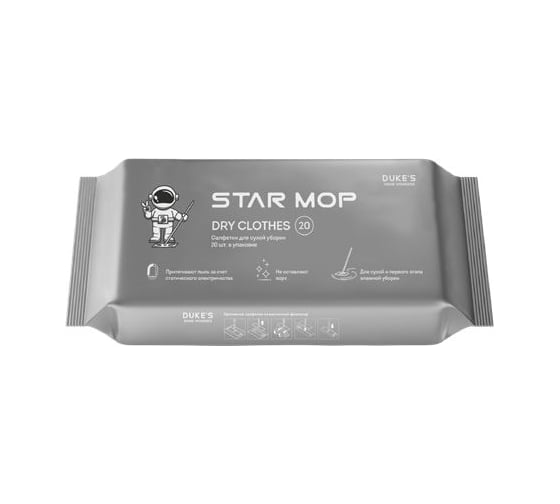 Салфетки для влажной уборки DUKE'S HOME WONDERS Duke's Star Mop Kit, 20 шт. DS018