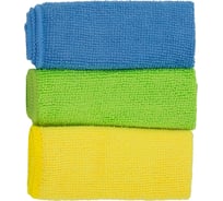 Салфетки для уборки OfficeClean набор 3шт микрофибра 25/25см ассорти 275757