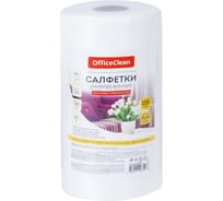Универсальные салфетки OfficeClean вискоза 25/30см 125шт в рулоне 45г/м2 298909