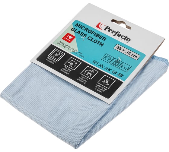 Салфетка из микрофибры PERFECTO LINEA Чистое окно 1 шт, 35x35 см 45-350111 1