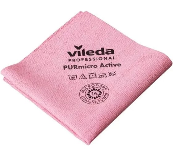 Салфетка Vileda Professional ПУРмикро Актив 38x35 см, красный 174048 25978