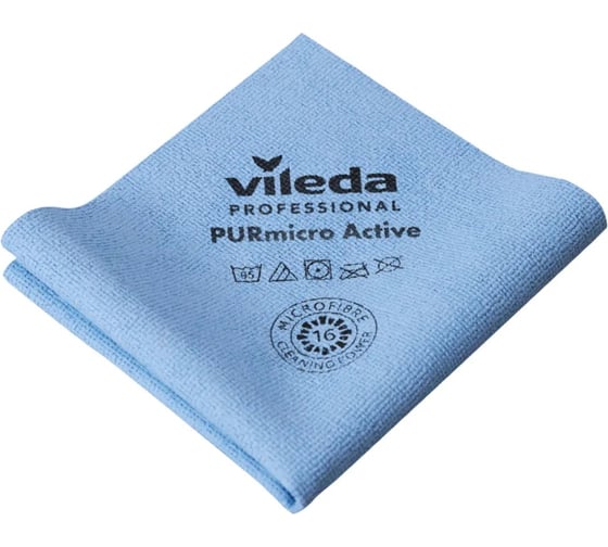 Салфетка Vileda Professional ПУРмикро Актив 38x35 см, синий 174046 25970