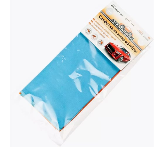 Микрофибровые салфетки для стекол АВТОСТОП 30x45 см, 2 шт AB-3601-82 1