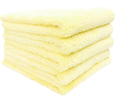 Микрофибра PURESTAR PLUSH BUFFING TOWEL плюшевая, универсальная 32х32 см, 5 шт. PS-B-005-5