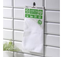 Салфетка для уборки Доляна белая, 29х29 см, микрофибра, 180 г 5321310