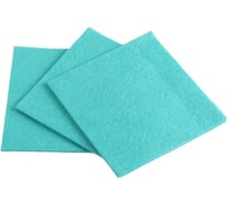 Вискозные салфетки для уборки Доляна 3 шт. в упаковке, 30х30 см, зеленый ЧМ/90 3091709