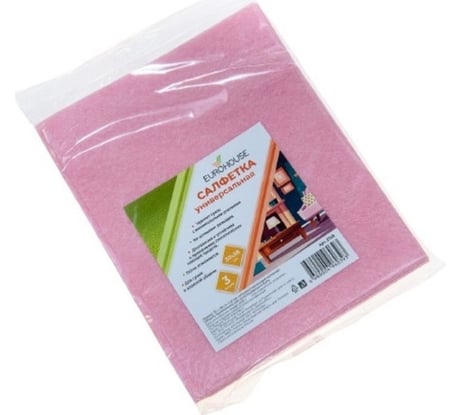 Салфетка из вискозы EUROHOUSE 3 шт., 30х38 см, 65% вискоза, 35% полиэстер 3729