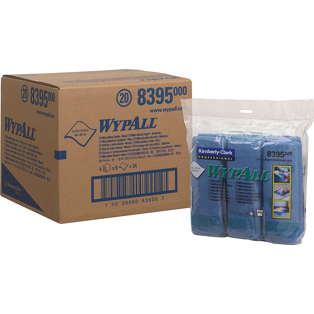 Микрофибра Kimberly-Clark WypAll сложенная, синий 40x40 см 8395 ...