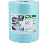 Нетканый протирочный материал для работы с чистящими средствами Higen в рулоне, бирюзовые, 260х300 мм, 500 лст. 7925