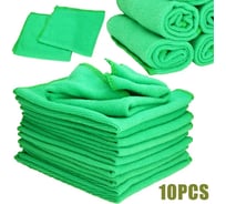 Салфетка из микрофибры Insparion 30х30см высший сорт зеленая (10 шт) С1-00003184