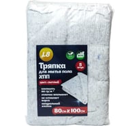 Тряпка для мытья пола БАЛТСТРОЙ СПБ 80см х 100см, 5шт, светлая, 190гр/ м2 ХПП 00475