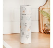 Салфетки в рулоне Доляна универсальные поварёнок, 50 шт. 25х25 см, цвет белый 5467010