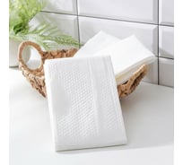 Универсальные нетканные салфетки Доляна целюлоза+полиэстер, 3 шт. 65х140 см, цвет белый 5598571