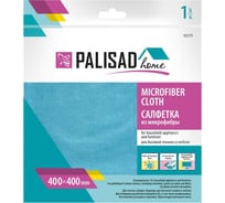 Салфетка из микрофибры для бытовой техники и мебели PALISAD Home жемчужная 400x400 мм, голубая 923175