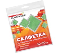 Салфетка из микрофибры универсальная EUROHOUSE 30х30 см 13107