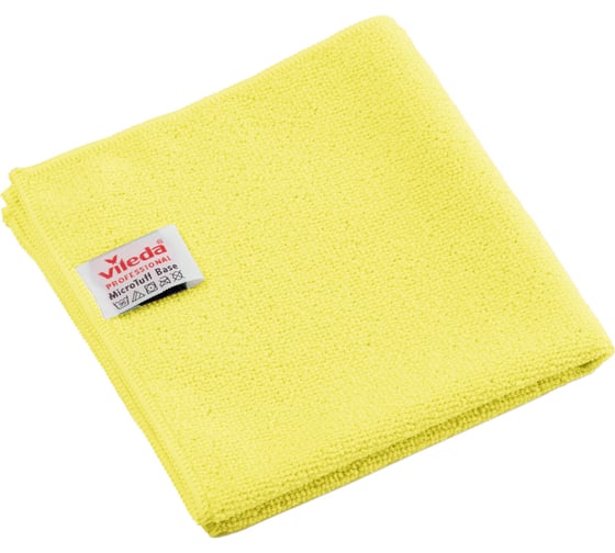 Салфетки VILEDA МикроТафф Бейс, 5шт, микрофибра, желтый, 36х36см, 174182 703620