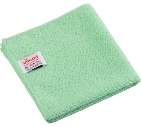 Салфетки VILEDA МикроТафф Бейс, 5шт, микрофибра, зеленый, 36х36см, 174180 703621
