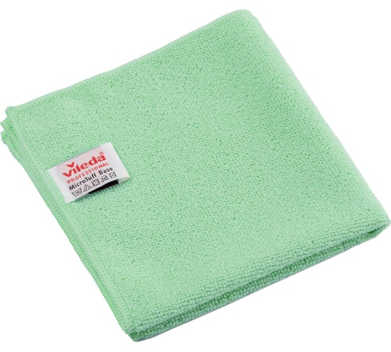 Салфетки VILEDA МикроТафф Бейс, 5шт, микрофибра, зеленый, 36х36см, 174180 703621
