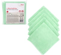 Салфетки Vileda МикроТафф Плюс, 5шт, микрофибра, зеленый, 38х38см, 174203 703617