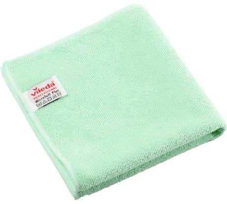 Салфетки Vileda МикроТафф Плюс, 5шт, микрофибра, зеленый, 38х38см, 174203 703617