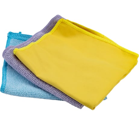 Салфетки Умничка 3 шт, набор в коробочке, микрофибра, 30х30 см SY-B-002