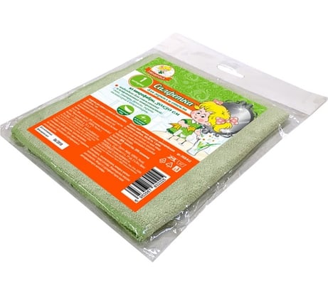 Салфетка для зеркал Умничка микрофибра, 30х30 см CM30-M-LG