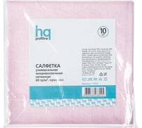 Салфетка нетканная микроволоконная HQ profiline 40*40см, 60 гр/м², 10 шт., красная арт. 73822