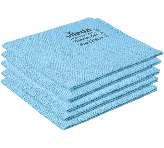 Салфетка Vileda Professional ПВАмикро Лайт, 36х30 см, синий, 5 шт/уп 7544441