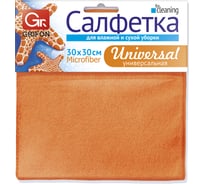 Салфетка из микрофибры Grifon универсальная, 30х30 см, 250 г/м2, 1 шт. 20/200/6400 Б0040107