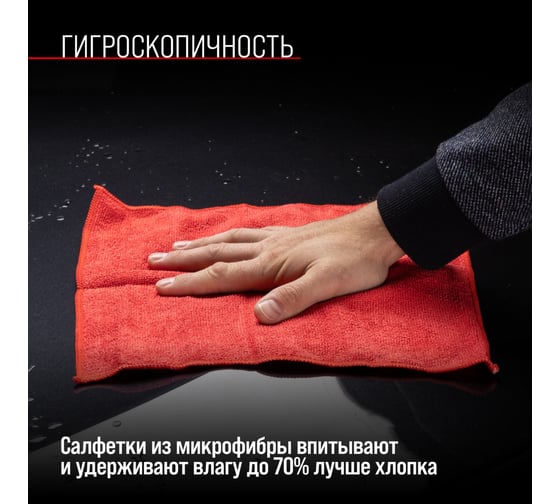 Салфетка SKYWAY набор микрофибра 30х30 см, прямоугольники, 10 шт. S03902002
