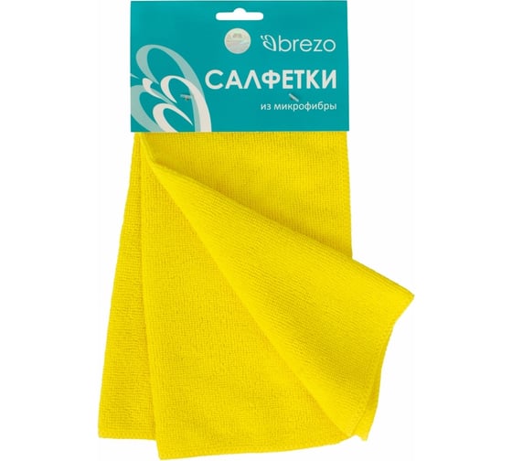 Универсальные салфетки BREZO микрофибра, цвет желтый, 3 шт., арт. 95246