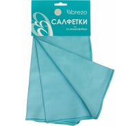 Гладкие салфетки BREZO гладкое плетение, микрофибра, цвет бирюзовый, 3 шт., арт. 95416