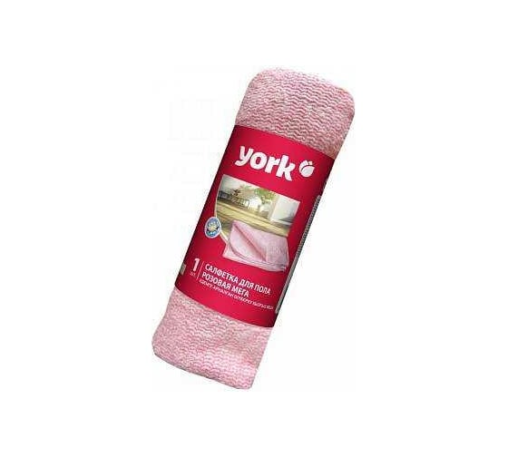 Хлопковая салфетка для пола YORK МЕГА розовая, в рулоне, 220г/м2, 75x100 см 022290