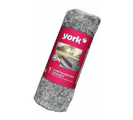 Хлопковая салфетка для пола YORK МЕГА серая, в рулоне, 260г/м2, 75x100 см 022320