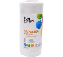 Сухая салфетка из вискозы Fun Clean универсальная, 25х40 см, 60 шт. в рулоне 6760 23181705