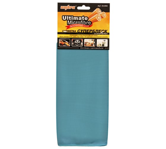 Салфетка из микрофибры для стекла Суперблеск (35х35 см) OMBRA OM082