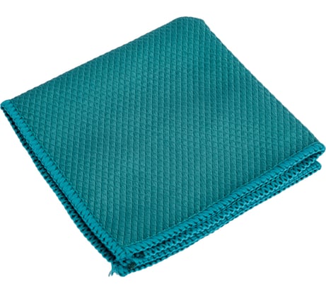 Салфетка из микрофибры Рыжий кот M-14 для стекла и полировки, цвет бирюзовый, размер 25x25см 104774