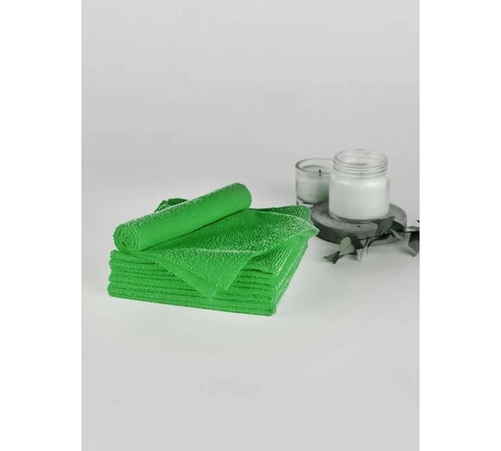 Салфетки из микрофибры ДТРД 30x30, 50 шт, зеленый СМЗ50 1
