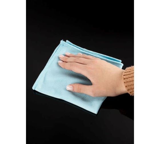 Салфетки из микрофибры для стекла ДТРД  40x40 см, 300 шт, голубой СМБ300