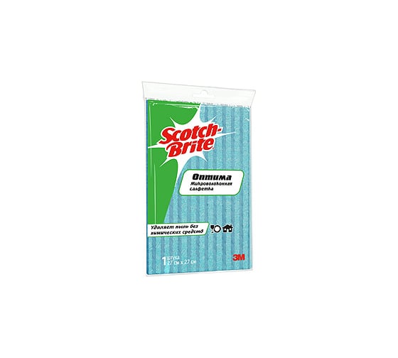 Салфетка микроволоконная ОПТИМА (27х27см; 1 шт.) MW-O Scotch-Brite 12Б0004722