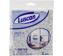 Хозяйственная салфетка Luscan микрофибра 30x30 см 230 гкв.м синяя 1604417