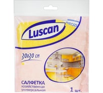 Хозяйственная салфетка Luscan микрофибра 30x30 см 200 гкв.м желтая 1612796