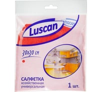 Хозяйственная салфетка Luscan микрофибра 30x30 см 200 гкв.м красная 1612793